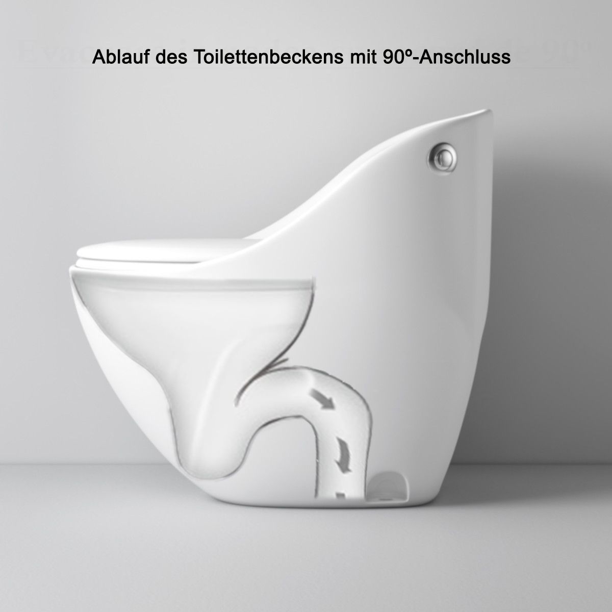 New Santa Rimless WC, 69 x 46 cm, eingebauter Spülkasten, Mattschwarz, Power Colour, Bodenmontage, Soft-Close Deckel