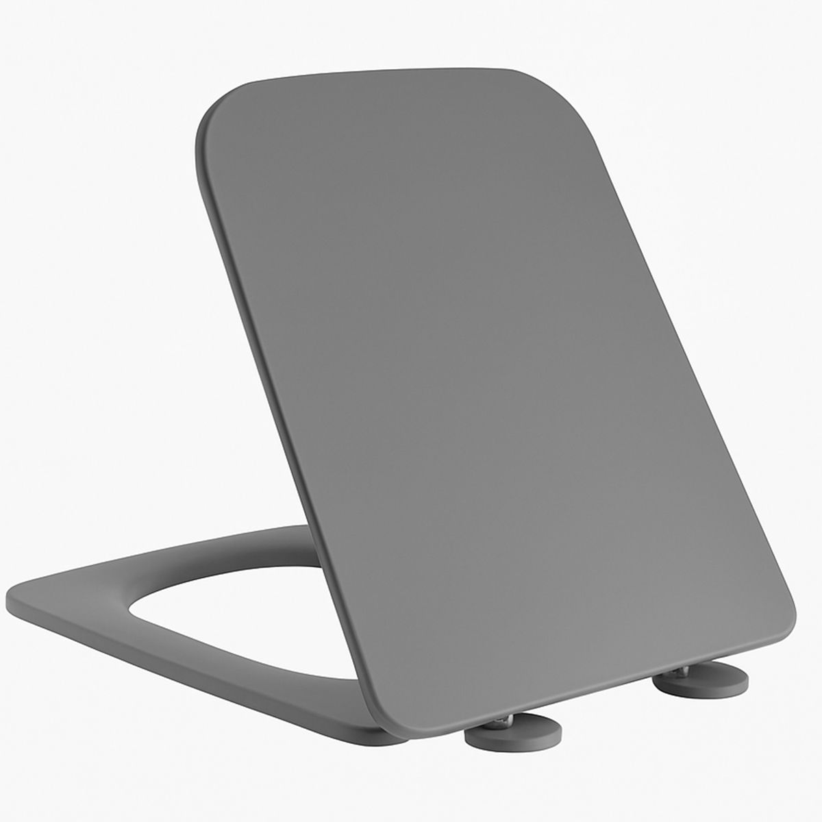 Toilettenschüssel, Rimless, Mattgrau, Power Colour, Wandmontage, inkl. Slim-Duroplast-Sitz mit Soft-Close, Alfonso