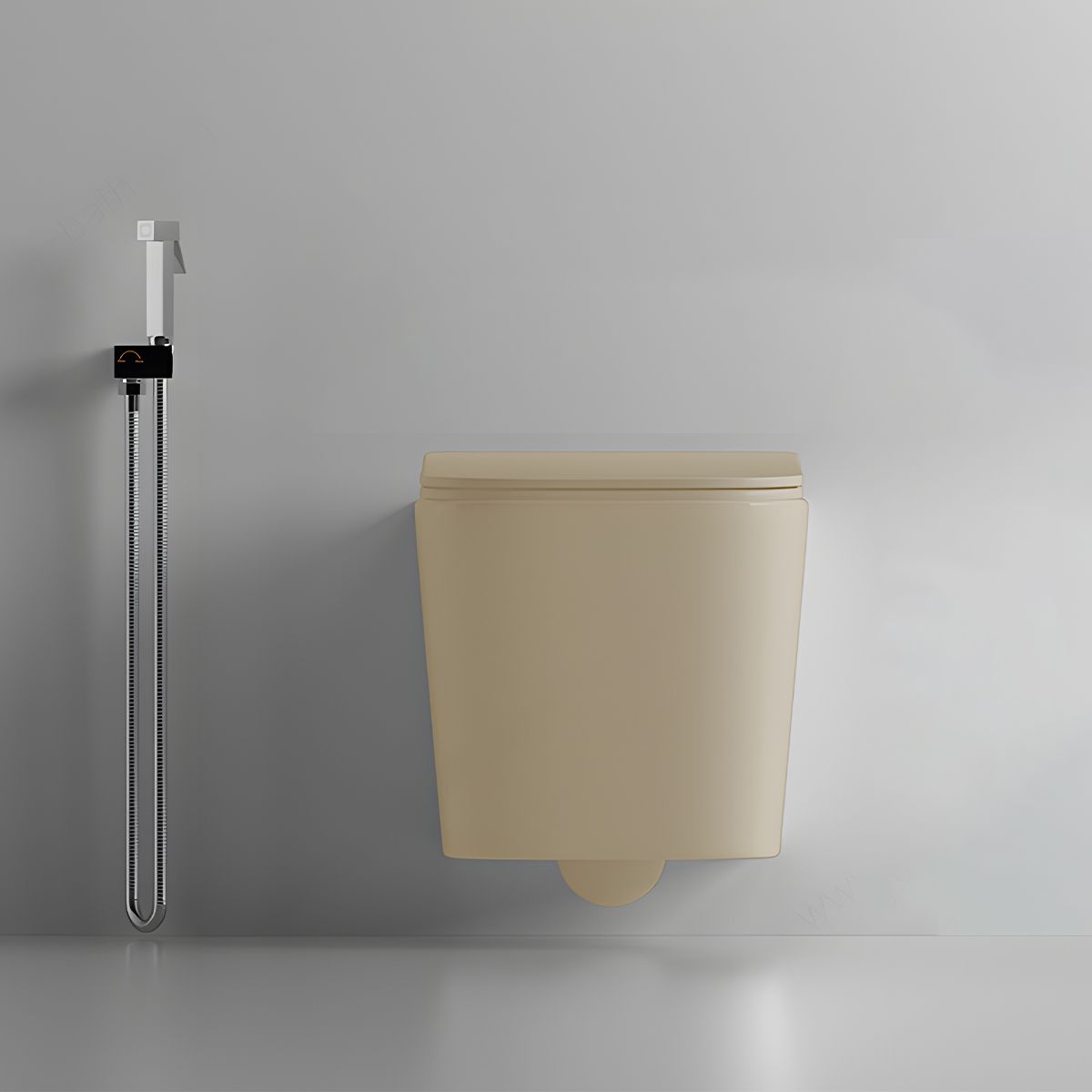 Toilettenschüssel, Rimless, Jasmin Matt, Power Colour, Wandmontage, inkl. Slim-Duroplast-Sitz mit Soft-Close, Alfonso