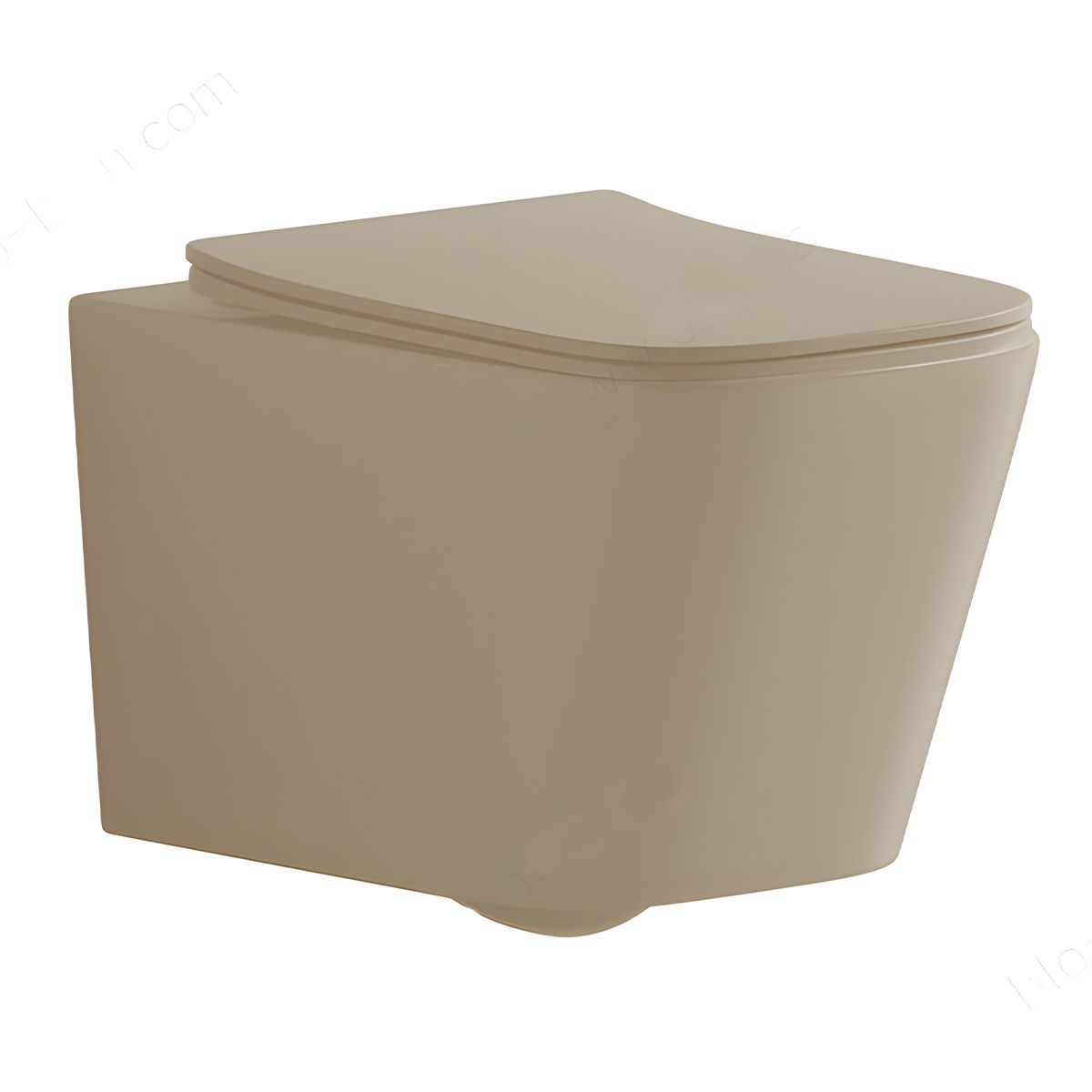 Toilettenschüssel, Rimless, Jasmin Matt, Power Colour, Wandmontage, inkl. Slim-Duroplast-Sitz mit Soft-Close, Alfonso