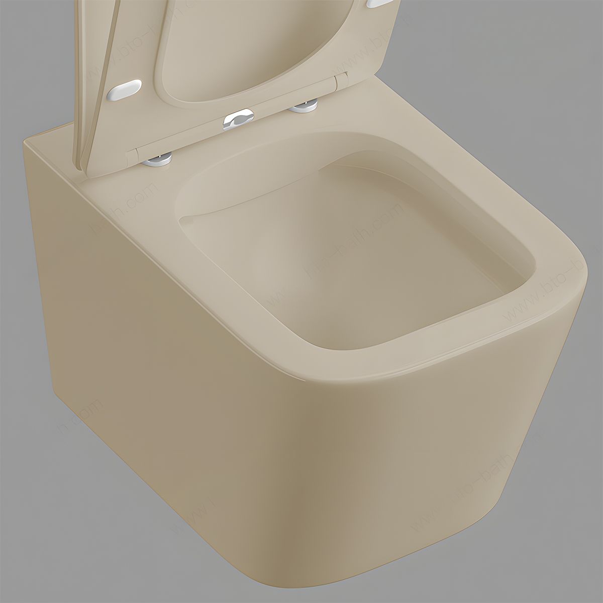 Toilettenschüssel, Rimless, Jasmin Matt, Power Colour, Wandmontage, inkl. Slim-Duroplast-Sitz mit Soft-Close, Alfonso