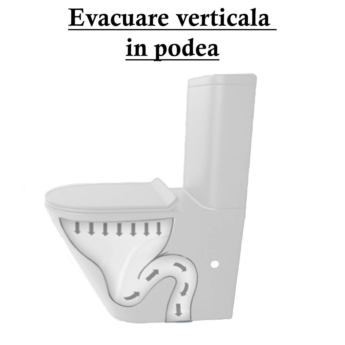 Randlose Toilettenschüssel, Tank inklusive, 2 Stück, Mattgrau, Bodenmontage, schlanker Soft-Close-Deckel aus Duroplast, Dario