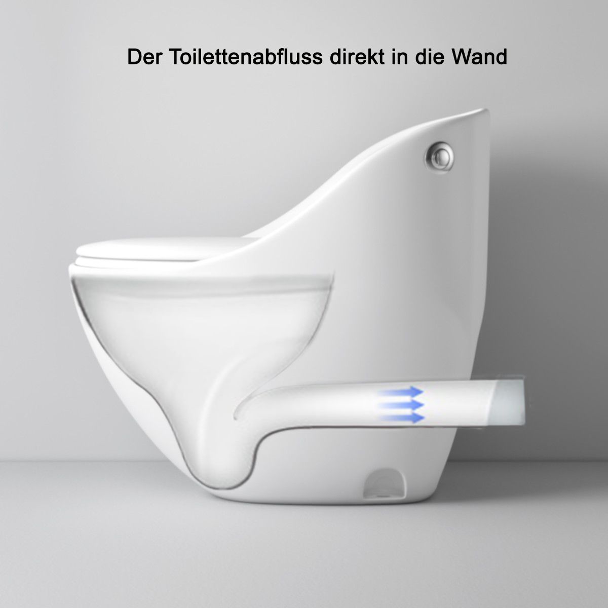 Santa Rimless WC, 69x46 cm, Einbautank, Weiß, Bodenmontage, Soft-Close-Deckel inklusive, Lizenzlinie von Ego