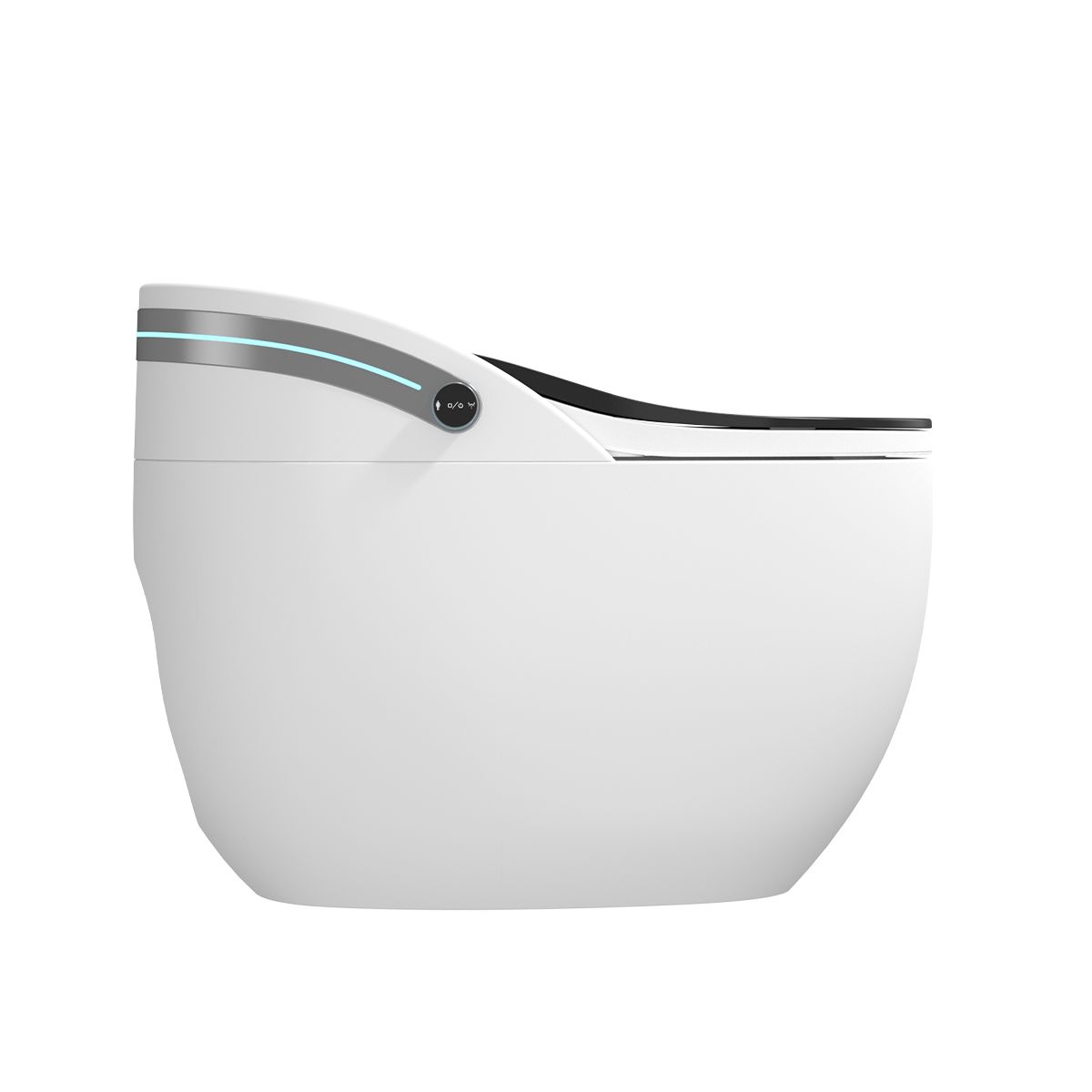 Smart-WC, mit Bidetfunktion, UV-Desinfektion, LED-Display, bodenstehend, 74x46 cm, Weiß, Leon