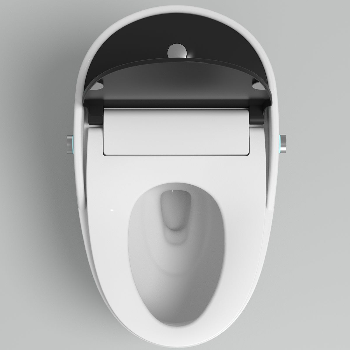 Smart-WC, mit Bidetfunktion, UV-Desinfektion, LED-Display, bodenstehend, 74x46 cm, Weiß, Leon