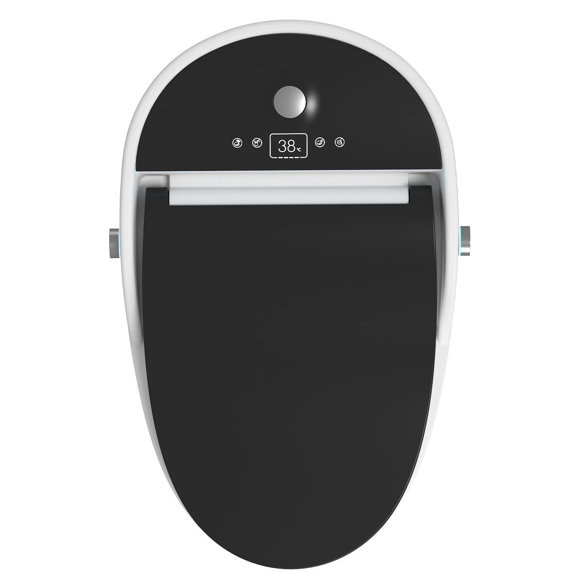 Smart-WC, mit Bidetfunktion, UV-Desinfektion, LED-Display, bodenstehend, 74x46 cm, Weiß, Leon