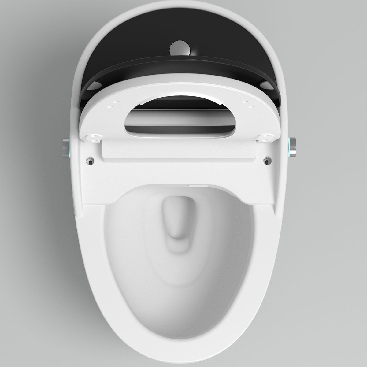 Smart-WC, mit Bidetfunktion, UV-Desinfektion, LED-Display, bodenstehend, 74x46 cm, Weiß, Leon