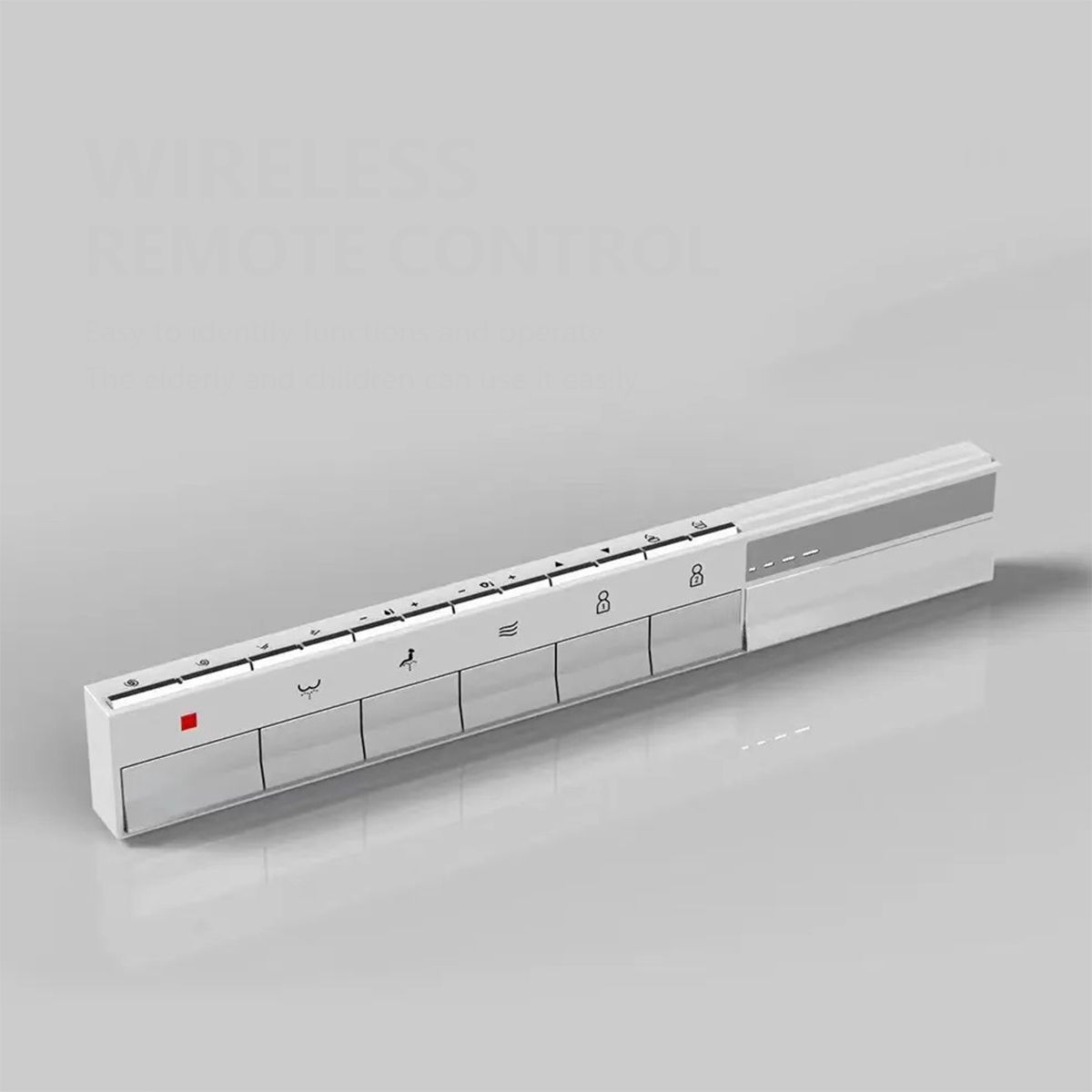 Smart-WC, mit Bidetfunktion, UV-Desinfektion, LED-Display, bodenstehend, 74x46 cm, Weiß, Leon