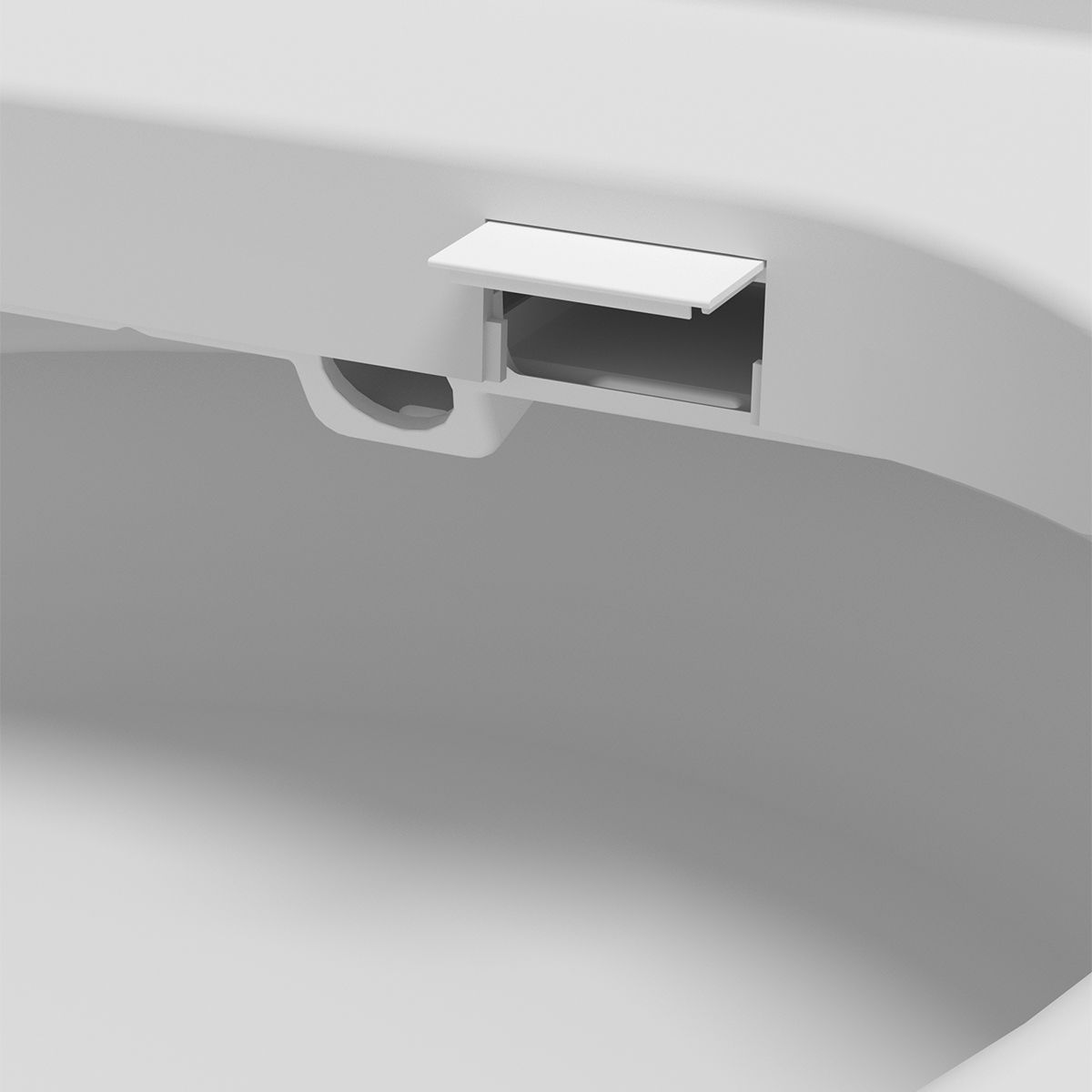Smart-WC, mit Bidetfunktion, UV-Desinfektion, LED-Display, bodenstehend, 74x46 cm, Weiß, Leon